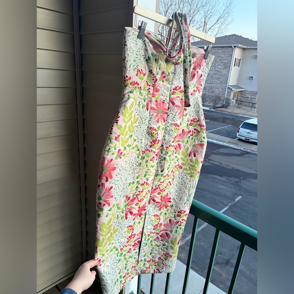 🆕🌸 Avec Les Filles Wild Daisy Floral Jacquard Sheath Dress Size 6 Cocktail Party - Picture 7 of 17